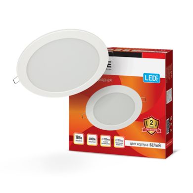 Панель LED RLP-eco 18Вт 230В 4000К 1080Лм 225/205мм круглая белая IP40 EUROLED