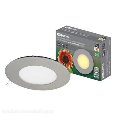 Светильник LED СВО хром 3 Вт 3000К SQ0329-0106 EUROLED