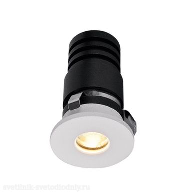 Светильник встраиваемый светодиодный LED PUNTO 27 01 WH 1Вт 3000K D27 1541000070 EUROLED