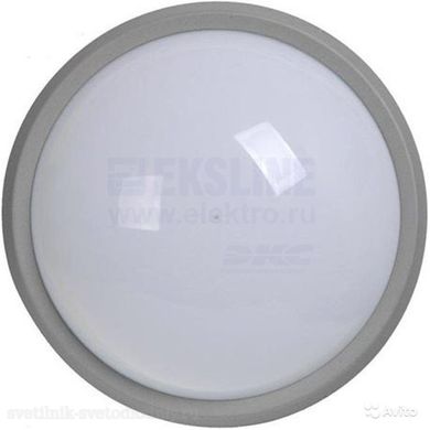 Светодиодный светильник LED ДПО 1601 серый круг 8Вт IP54 LDPO0-1601-8-1-K03 EUROLED